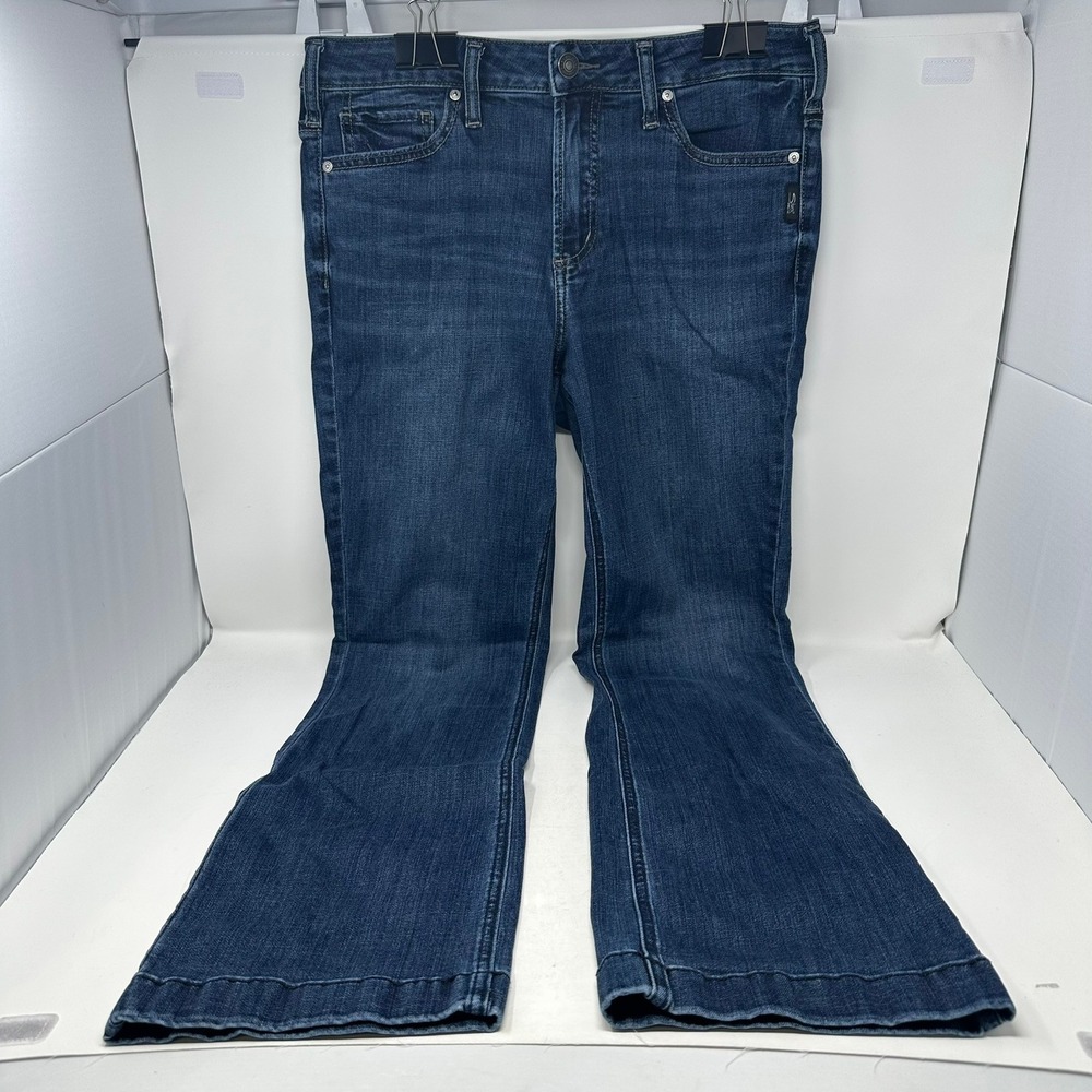 Silver Jeans Co. Bootcut Women 12 Blue Suki Bootcut Mid Rise Curvy Stretch Denim